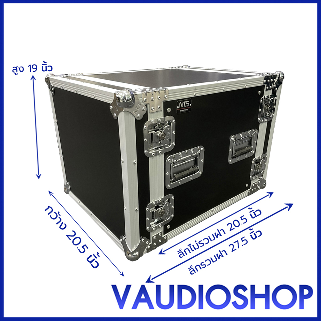 RACK NTS SC-R10U แรคไม้ผิว PVC ดำ ขนาด 10U ลึก 20-27.5 นิ้ว RACK 10U แร็คเครื่องเสียง เอ็นทีเอส 1 ใบ