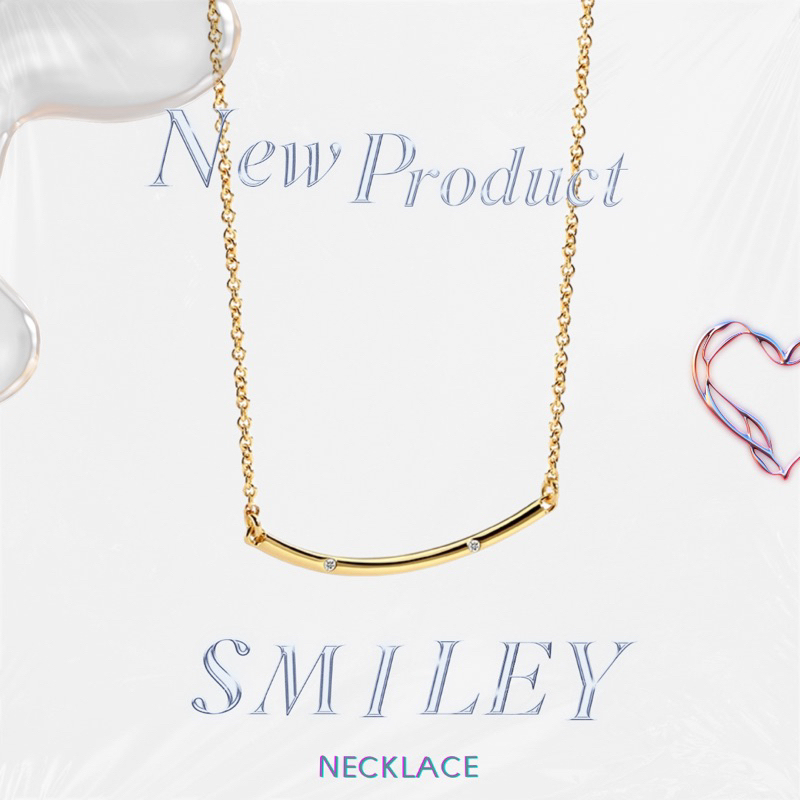 imean.store - Smiley necklace | สร้อยคองาน 14k มินิมอลสุดๆ