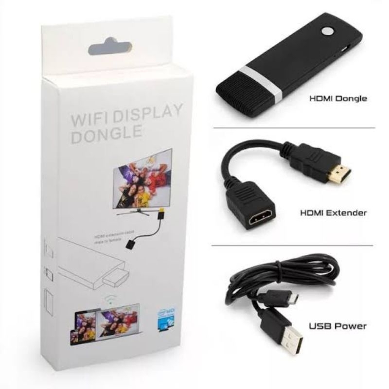 HDMI WIFI Display Dongle แบบไร้สาย รับภาพและเสียงจาก Smart Phone ขึ้นจอ TV Full HD 1080p  เชื่อมต่อผ่าน WIfi