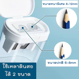 [COD] ดินสอDeli 1 แท่ง ดินสอสามเหลี่ยม ดินสอหัดเขียน เสริมพัฒนาการเด็กเล็ก กบเหลาดินสอ Deli 2 in 1
