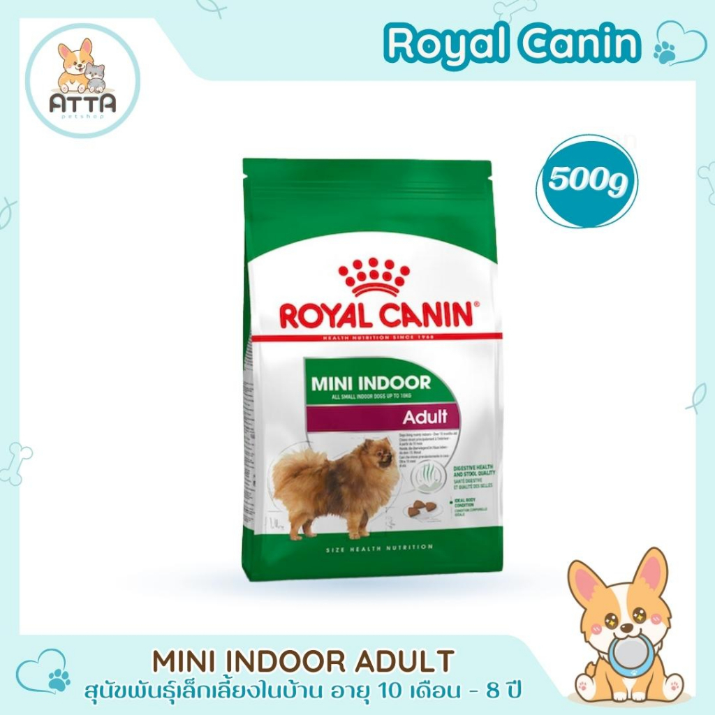 [ClearanceSale] RoyalCanin 🐶 Mini Indoor Adult 500g สำหรับสุนัขพันธุ์เล็กเลี้ยงในบ้าน