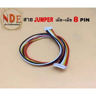 สาย JUMPER สายแพรพร้อมซ็อกเก็ตทั้ง2ด้าน เมีย-เมีย 8PIN ยาว 30ซม.