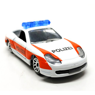 รถเหล็กมาจอเร็ต Majorette Porsche 996 Polizei switzerland สีขาว ขนาด 1/64 ยาว 8 cm มือสอง #002