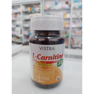 Vistra L-Carnitine 500 mg Plus 3L (30 Tablets)