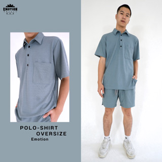 Emotion polo oversize ผ้าร่องทวิว