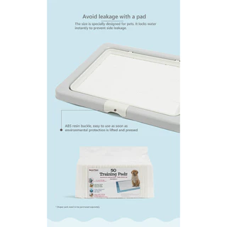 [70025] Kanimal Dog Toilet ห้องน้ำสุนัข ขนาด 55x45x3.7 ซม. รุ่น Classic เปิดฝาบน พร้อมที่ล็อคฝา สำหรับสุนัขพันธุ์กลาง