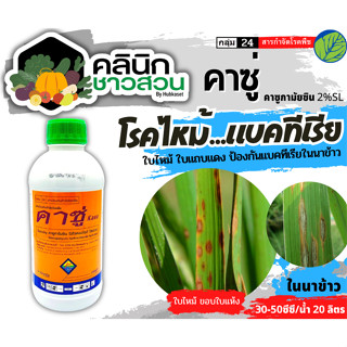 🥬 คาซู่ (คาซูกาไมซิน-ไฮโดรคลอไรด์ไฮเดรด) บรรจุ 1ลิตร ป้องกันกำจัดโรคใบไหม้