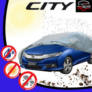 ผ้าคลุมรถยนต์ ผ้าคลุมรถ กันแดด กันฝน กันฝุ่น รุ่น ฮอนด้า ซิตี้ HONDA CITY ปี 2014 - 2018 สีเทา 1 ชิ้น