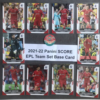 Liverpool FC การ์ดสะสมฟุตบอล 2021 -22 Panini Premier League Score  Team Set Base Card