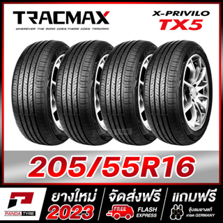 TRACMAX 205/55R16 ยางรถยนต์ขอบ16 รุ่น TX5 x 4 เส้น (ยางใหม่ผลิตปี 2023)