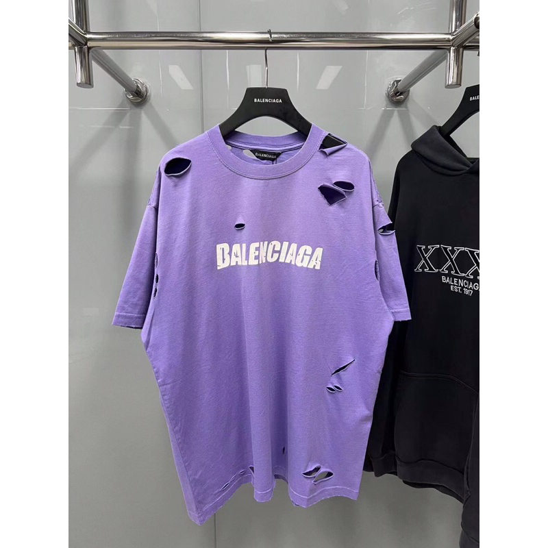 168 BB Balen เสื้อขาดๆ สีม่วง พร้อมส่ง