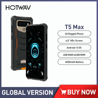 HOTWAV T5 MAX Rugged Smartphone Android 13 6050mAh 4GB+64GB Mobile Phone NFC Supported 6.0 13MP Rear Camera Cellphone