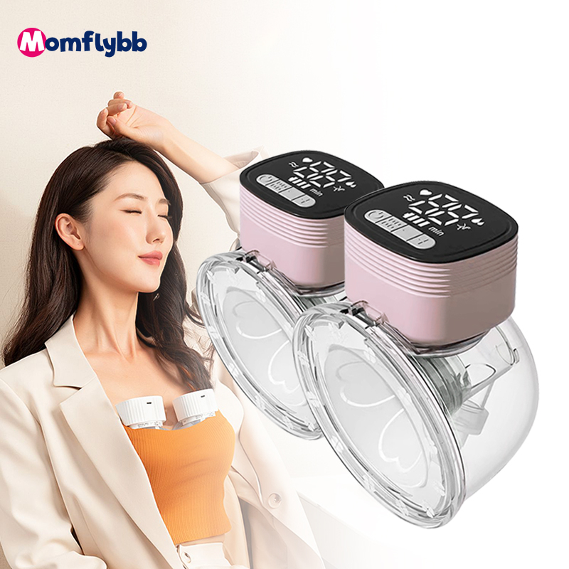 MOMFLYBB เครื่องปั้มนม B09 เครื่องปั๊มนมไฟฟ้า ปรับความแรงในการดูดได้ 9 ระดับ ไม่รู้สึกเจ็บ นวดเต้านม