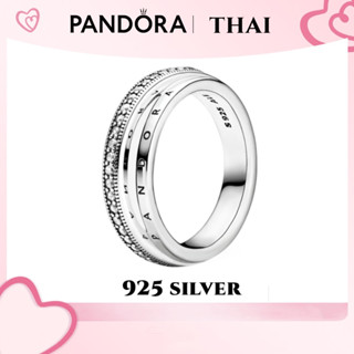 [ส่งจากกรุงเทพ]P แหวน เงิน925 แหวนเพชร แหวนแฟชั่น แหวนคู่ Pavé Three-Band Ring เครื่องประดับแฟชั่น