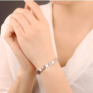 (Pre Order)WOOSA Bracelet, Germanium, Hematite สร้อยข้อมือแม่เหล็กไททาเนียมเพื่อสุขภาพ