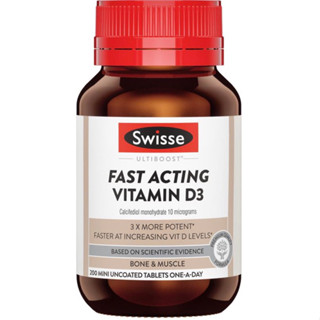 Swisse Fast Acting Vitamin D3 200 Tablets