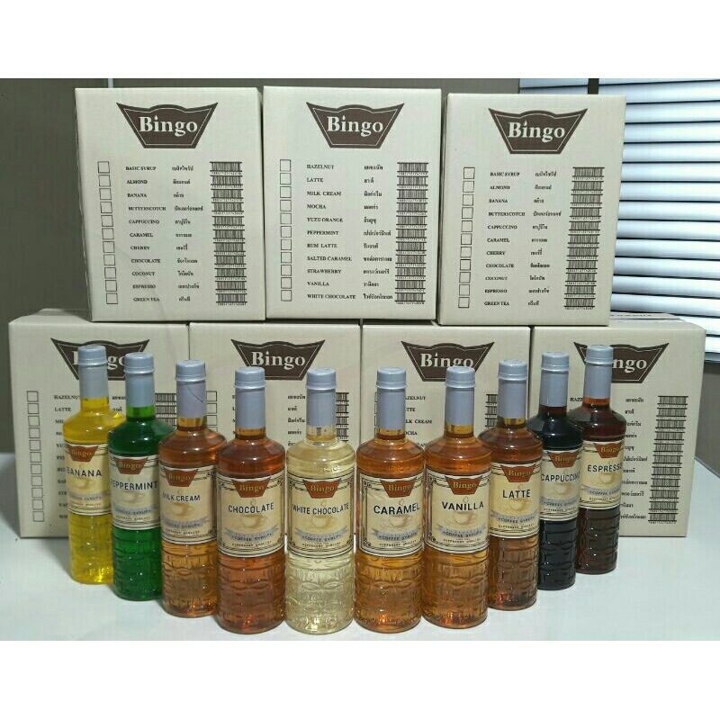 ไซรัปบิงโก Syrup สำหรับผสมเครื่องดื่ม กาแฟ 780 ml.