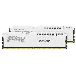 32GB (16GBx2) DDR5 5200MHz RAM (แรมพีซี) KINGSTON FURY BEAST DDR5 (WHITE) (KF552C40BWK2-32)