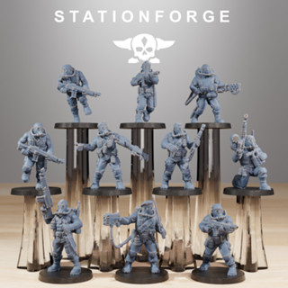 Warhammer 40k proxy GrimGuard Jungle Fighters - 3d print miniature boardgame model war game - StationForge