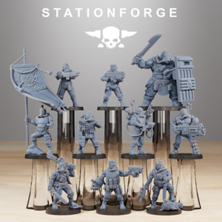 Warhammer 40k proxy GrimGuard Hunters - 3d print miniature boardgame model war game - StationForge