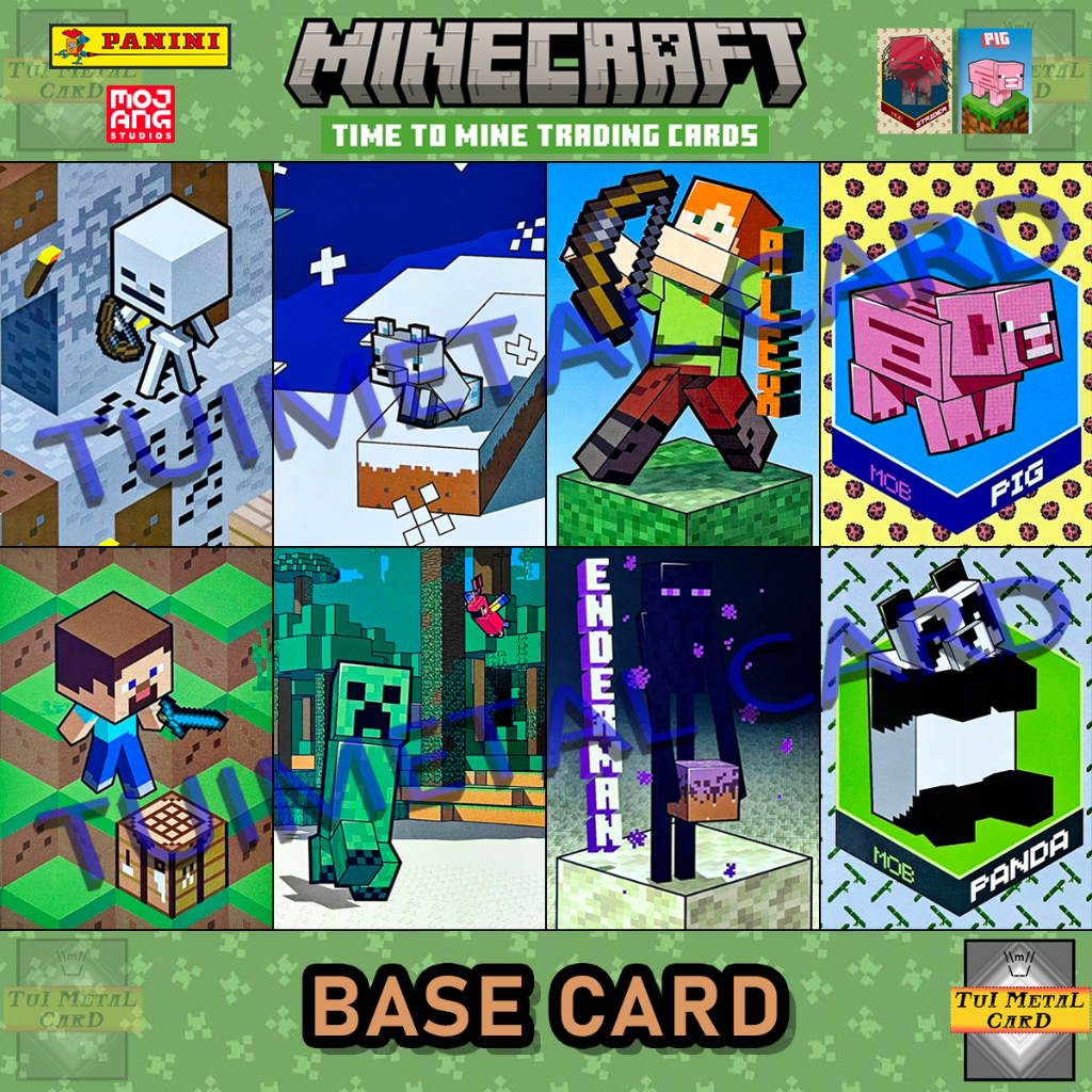 PANINI MINECRAFT TIME TO MINE 2022: BASE CARD การ์ดสะสม TRADING CARDS