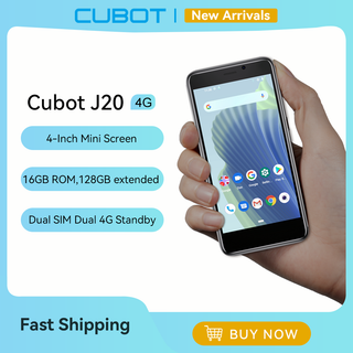 Cubot J20 สมาร์ทโฟน ขนาดเล็ก 4 นิ้ว รอม 16Gb (ขยาย 128Gb) ซิมคู่ 4G เซลลูลาร์ Android 12 2350Mah Gps
