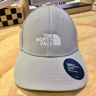 แท้💯ป้ายห้อย THE NORTH FACE หมวกแก๊ปเทาปักโลโก้ขาว รุ่น RECYCLED 66 CLASSIC HAT สี MELD GREY