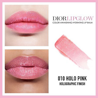 แบ่งขายลิปสติก DIOR LIP GLOW สี 010 HOLO PINK ขนาด 0.5 กรัม พร้อมแปรงทาลิป