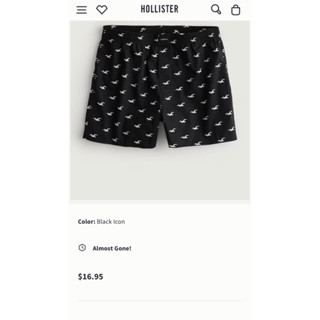 HOLLISTER Logo Icon Cotton Boxers for men กางเกง บ็อกเซอร์ ผู้ชาย โฮลิสเตอร์