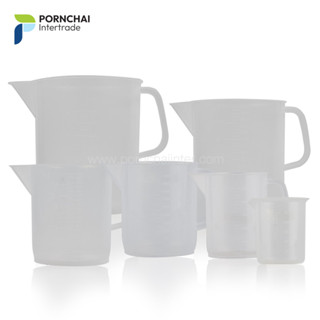 บีกเกอร์พลาสติก Plastic Beaker ขนาด 5000/3000/2000/1000/500/250 มิลลิลิตร Kartell