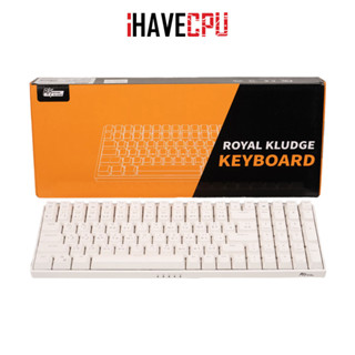 iHAVECPU KEYBOARD (คีย์บอร์ด) ROYAL KLUDGE RK100 TRI-MODES (RED SWITCH) WHITE