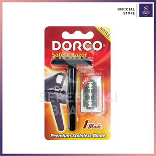 Dorco ใบมีดโกนพร้อมด้าม Safety Razor สีดำ