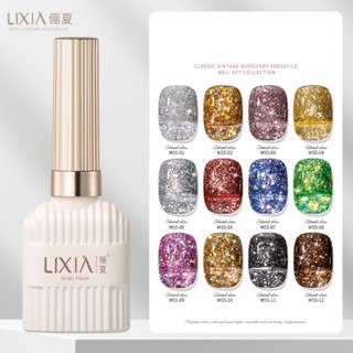 ［ LIXIA ］สีเจลกากเพชร 15 ml . ตัวดัง Tiktok