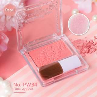 Beauty-Siam แท้ทั้งร้าน !! บรัชออนสีพีชละมุน CANMAKE POWDER CHEEKS NO.PW34