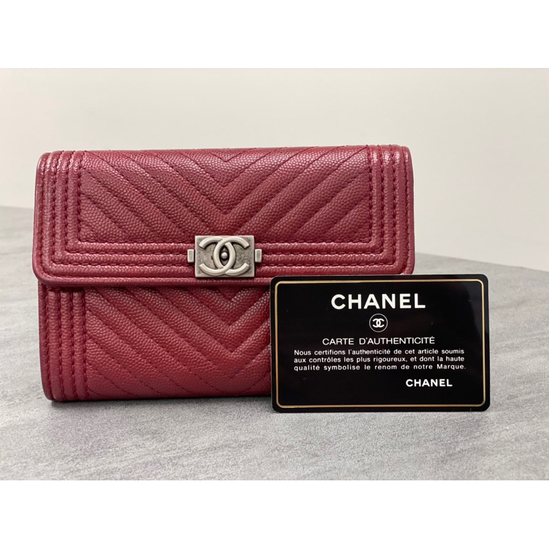 กระเป๋าสตางค์ Chanel แท้ สีแดง