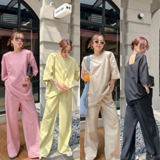 Casual set 🖤🤩🤍 เซ็ตทรงoversize ร้อนๆแบบนี้ เอาใจสาวๆสายชิวใครไม่อยากใส่อะไรลัดรูปให้อึดอัด