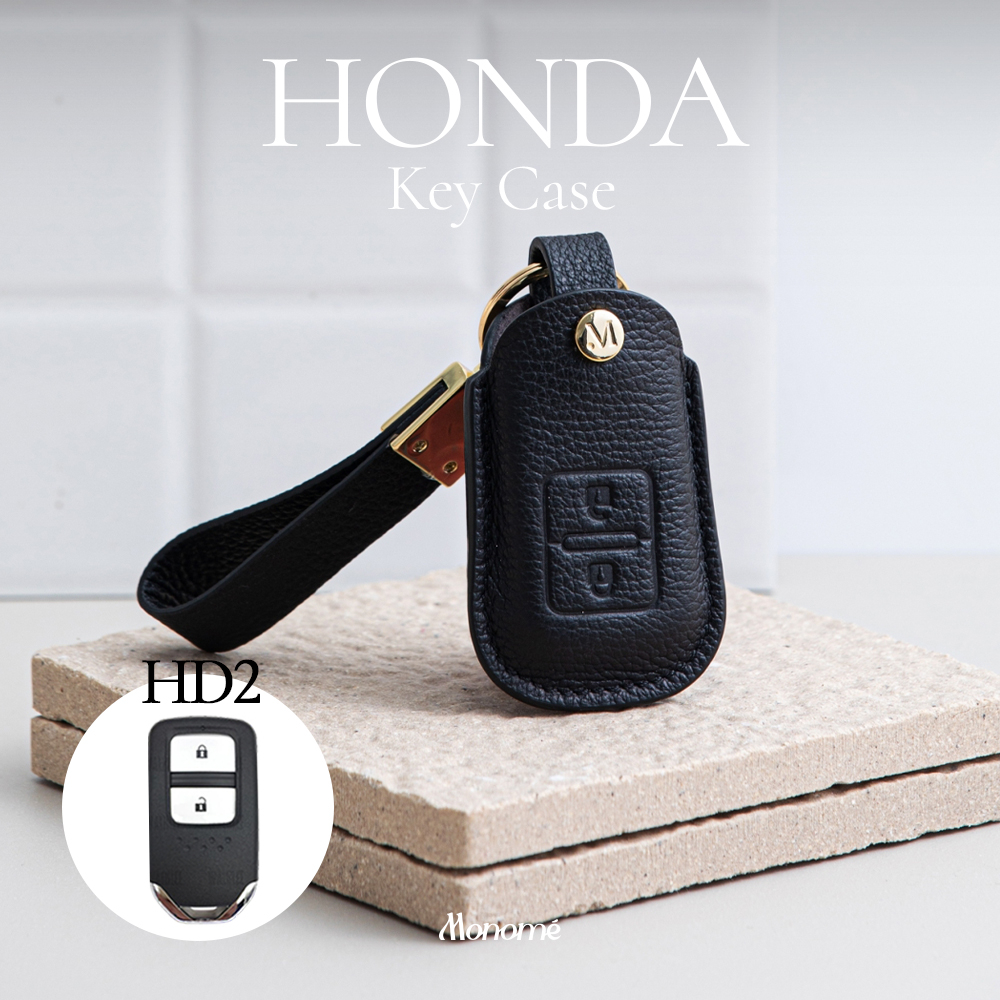 [HD2] HONDA HR-V 2ปุ่มกด เคสกุญแจรถ ฮอนด้า หนังวัวแท้ Monomebkk