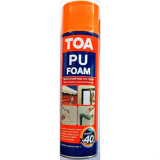 TOA PU FOAM ขนาด 750 ml พียูโฟม มีหลอดฉีด โฟมอุดรอยรั่ว