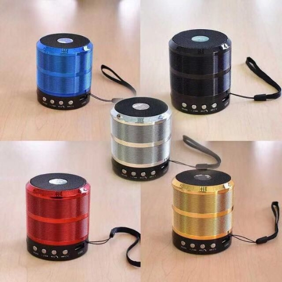 ลำโพงบลูทูธ WS887 ไมค์และลำโพงในตัว สนทนาได้ Mini Bluetooth รองรับ MP3 USB MicroSD