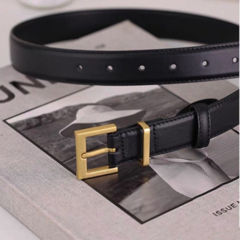 PL-007 ❤️แบรนด์LULU❤️ เกรดพรีเมียม เข็มขัดแฟชั่น อะไหล่ทอง หุ้มหนังทั้งเส้น - รูปที่ 2