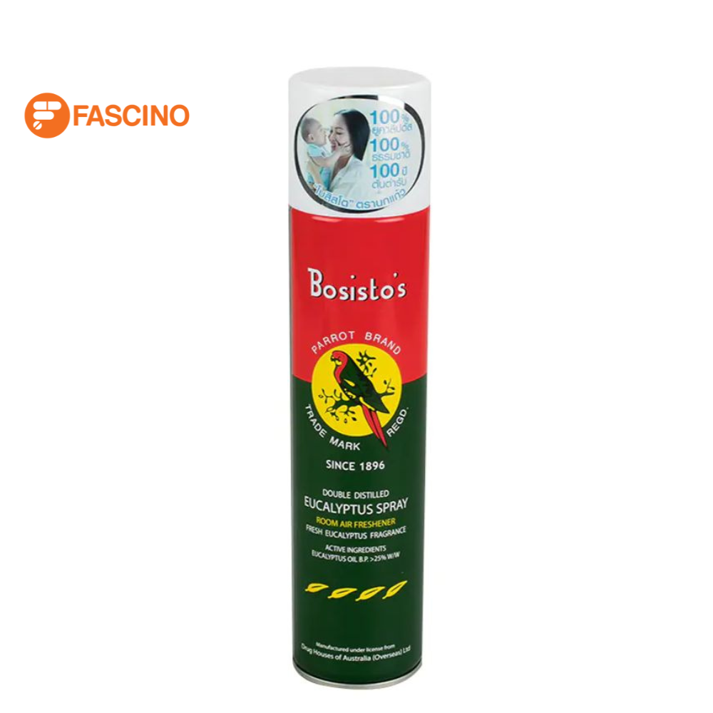 Bosisto’s Eucalyptus Spray 300 ml. – สเปรย์ยูคาลิปตัสปรับอากาศ นกแก้ว