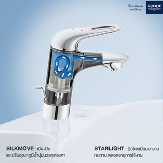 GROHE EUROSTYLE NEW ก๊อกผสมอ่างล้างหน้า(M-SIZE)พร้อมป๊อปอัพ ZERO 23564003 EUROSTYLE NEW BASIN MIXER WITH POP-UP WAS