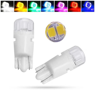 ไฟหรี่ LED ขั้ว T10 2smd ceramic 12V ใช้ 24ชั่วโมงไม่ร้อน ราคา/คู่ มี 7สีให้เลือก