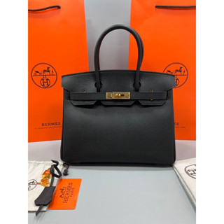 กระเป๋าถือ Birkin หนัง epsom Size 30 cm สีดำ อะไหล่ทอง