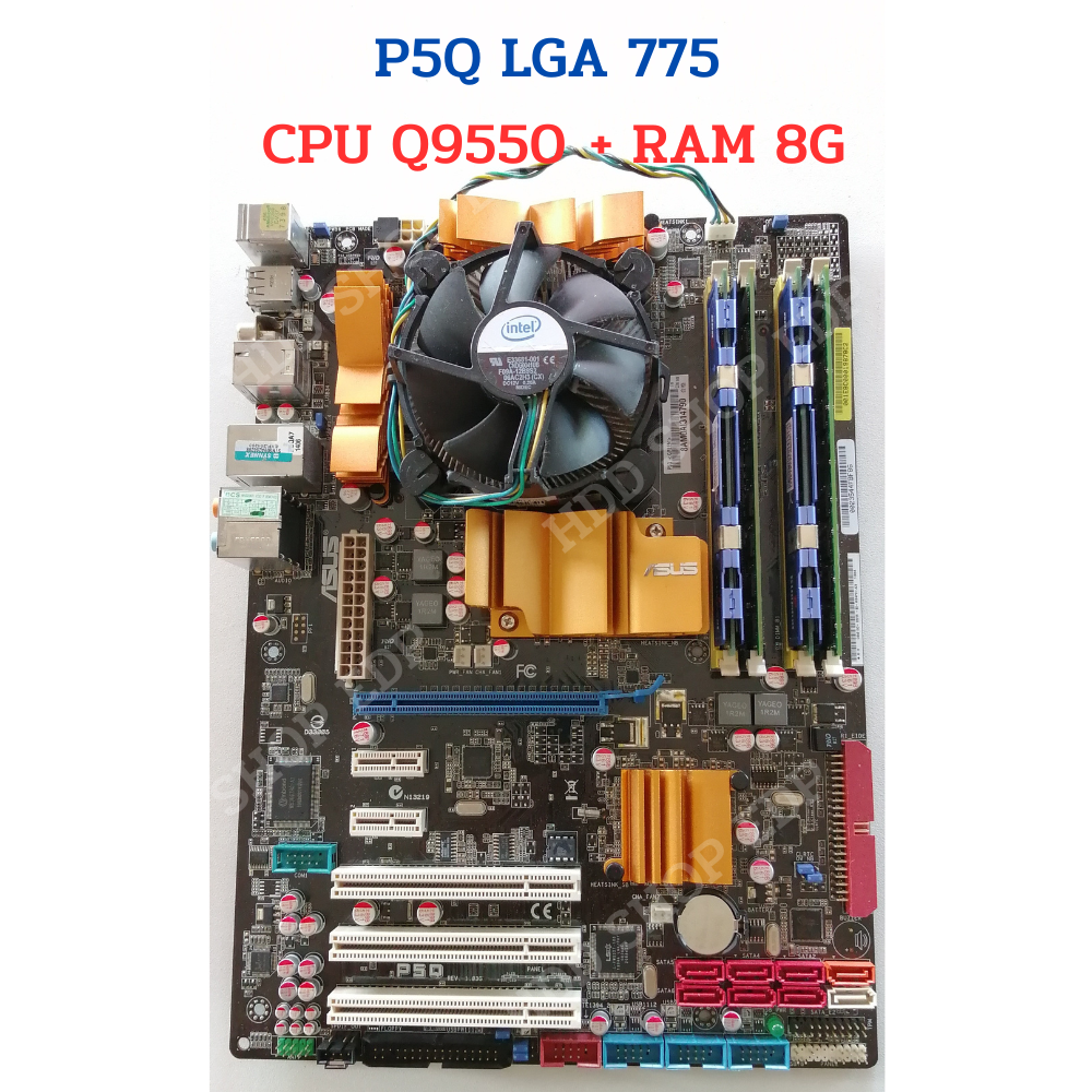 MB CPU RAM  LGA 775  พร้อม Mainboard + CPU + Ram 8G ( มือสอง ) งบน้อย ใช้เรียนออนไลน์ได้