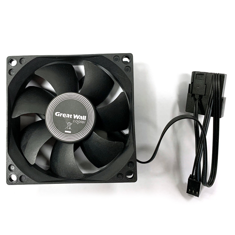 พัดลม เคส Great Wall Case Fan Ultra Silent  8 CM Quiet Cooling Fan PC 12V DC Chassis Radiator