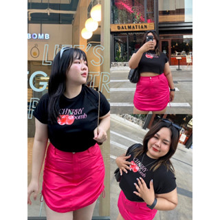 CurveG Cherry Top เสื้อยืดครอปเชอร์รี่