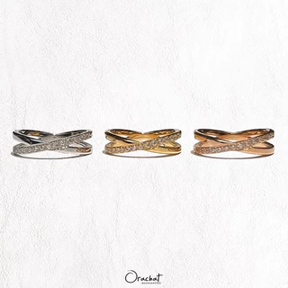 Orachat | X wink 14k ring. (แหวนตัวเรือนสแตนเลส)