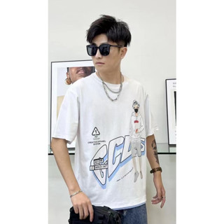 sd88shop เสื้อยืดแฟชั่นเกาหลีทรงหลวมเสื้อยืดคอกลมแขนสั้นลายมาใหม่ใส่ได้ทั้งผู้ชายและผู้หญิง