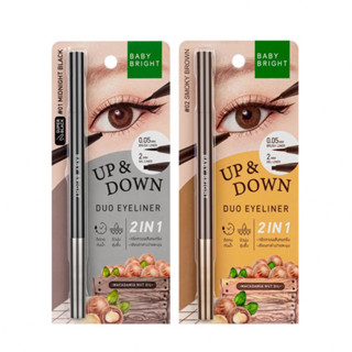 BABY BRIGHT UP&amp;DOWN DUO EYELINER อัพแอนด์ดาวน์ดูโอ้อายไลน์เนอร์ 0.1G+0.3G เบบี้ไบร์ท